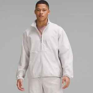 lululemon lab Stretch Woven Half-Zip Pullover Medium in Light Chrome